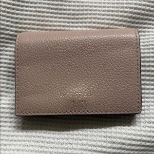 Kate Spade Beige Leather Card Holder